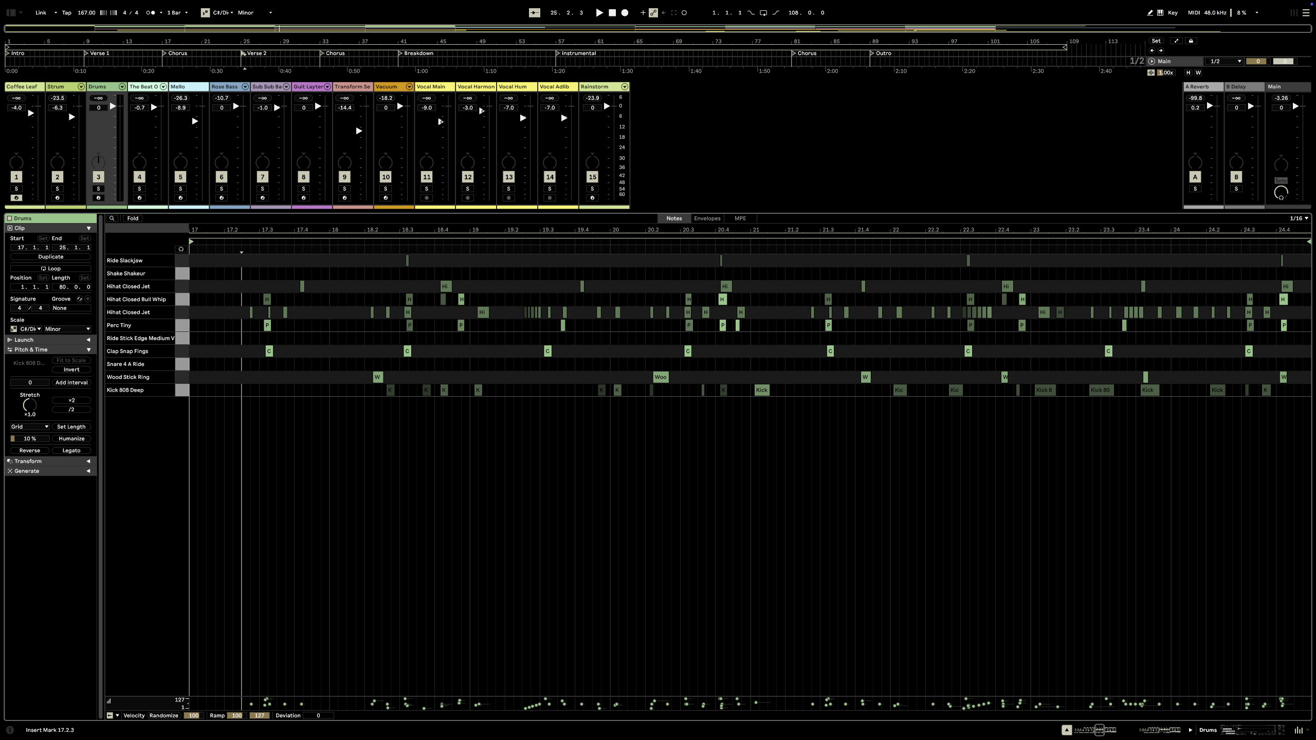REVST Ableton skin MIDI editor view